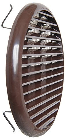 La Ventilazione TUR200M Griglia di Ventilazione in Plastica con Molle, Marrone, diametro 235 mm