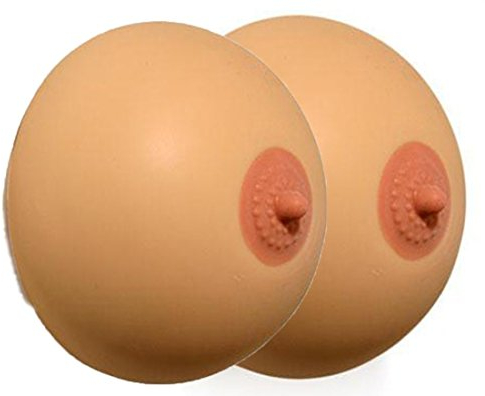 XXL Busen Knetball im Doppelpack - XXL BOOBS - die zarte Brust zum Drücken 12 cm Durchmesser Silikon …