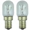 Pack of 2 - 15W Fridge Lamp for use in a Candy Fridge. 240 V. SES (E14) Small Edison Screw Light Bulb