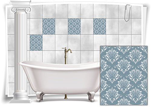 Medianlux Fliesenaufkleber Fliesen Aufkleber Vintage Nostalgie Retro Shabby Chic Alt Küche Bad WC Deko, 12 Stück, 20x25cm m14m22h-74587
