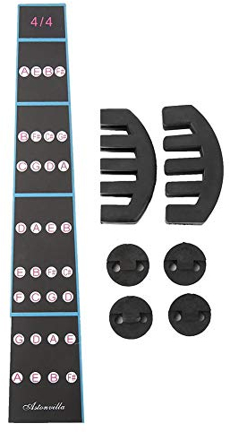 Violine Mute und Finger Guide Pack, Lautstärkeregler Dämpfer für Stummschalldämpfer mit fünf Klauen, Rundes Set für Violine