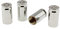 Screws4Bikes | 4X Ventilkappen Patronenhülse 9mm | Chrom | universal für Auto, Motorrad, Moped, LKW