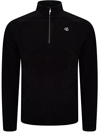 Dare 2B Freethink II Half Length Inner Zip Chin Guard Fleece, Pile Uomo, Nero, L