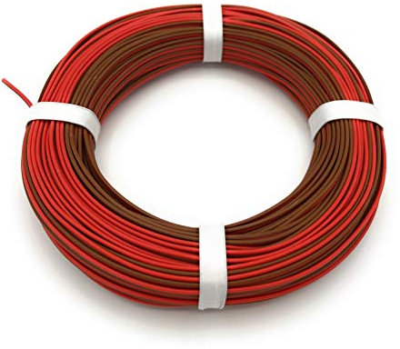 BELI-BECO L2218/25 Kabel - Kupferlitze 2 x 0,14 mm² (1x18x0,10 mm) - Zwillingsleitung - 25 m Ring (Rot-Braun)