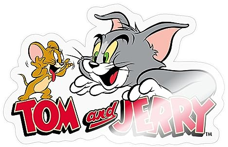 Spreadshirt Tom Und Jerry Fang Mich Doch Sticker Aufkleber, 10 x 10 cm, Transparent glänzend