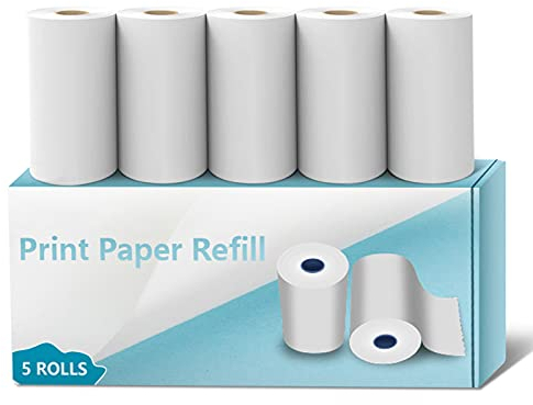 5 Rollen Druckpapier für Kinderkamera, Sofortdruck Thermopapier, Nachfüllpapier für Kinderkamera (Länge: 23,95 Fuß & Breite: 2,28 Zoll)…