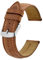 BISONSTRAP Watch Strap 18mm, Vintage Leather Replacement Watch Band, Light Brown with Thread