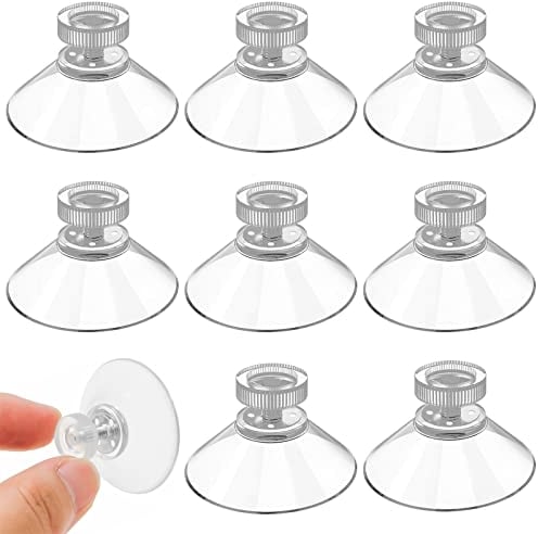 8 Stück Saugnapf Ø 41mm YUTOU Saugnäpf mit Gewinde und Rändelmutter Saughalter Transparente Vielseitig einsetzbare Saugknöpfe Extra Stark für Badezimmer Küche Auto Dekoration Fensterglas
