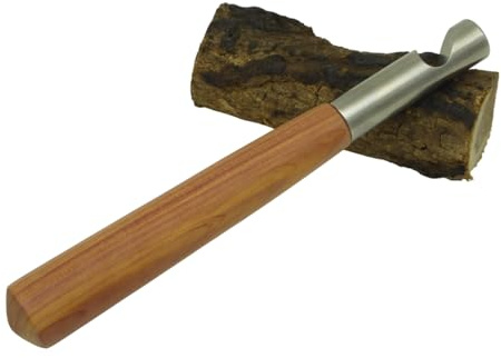 Flaschenöffner, Kapselheber aus Edelhölzern, Geschenkidee, Edelstahl + Holz, handgedrechselt (Wacholder2)