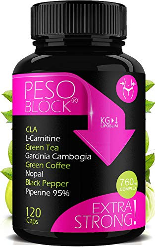 Uomo Donna PESO BLOCK® | 120 PILLOLE | Supporto alla dieta