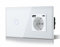 BSEED Schuko Lichtschalter mit Steckdose Unterputz 1 Fach 2 Weg Lichtschalter + 3 in 1 Steckdose mit 2.1 A USB Ladeleistung und Type C Adapter Aufladestation Verlängerungssteckdosen Glas 157mm Weiß