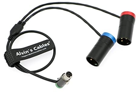 Alvin’s Cables Low-Profile TA5F to Dual LP XLR 3 Pin Male Audio-Cable for Wisycom-MCR54| Lectrosonics-DCHR-Receiver LP Mini XLR 5 Pin Female to Two XLR Output Splitter Cable for Sound Devices