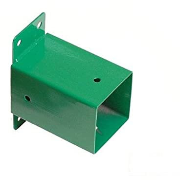 SWING CORNER METAL END BRACKET FOR KIDS GARDEN SWING FRAME FOR DIY CHILDRENS PLAYGROUNDS CLIMBING FRAME FOR WOODEN POLE TIMBER * FROM HAPPY PLAYGROUNDS (Green Square Flat Bracket)