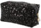PACKOVE 1 pièce Paillettes Trousse de Toilette Voyage Trousse de Toilette Voyage Trousse de Maquillage Paillettes Set Miss Oxford Tissu, Noir, 19X10CM, Sport