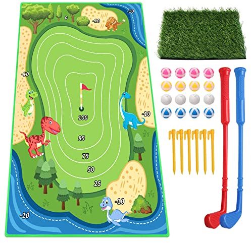 Golf-Spielmatte Golf-Trainingsmatte Tragbare Golfschlagmatten Golf Training Hilfe Ausrüstung für Indoor Outdoor Spiel(143x97cm)