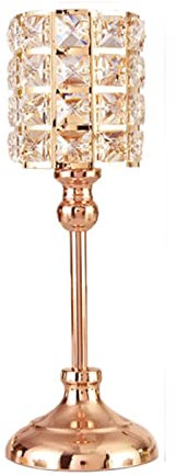 Portavelas de lujo con cristal dorado, candelabro moderno de hierro y metal para decoración, boda, aniversario, mesa, centro de mesa