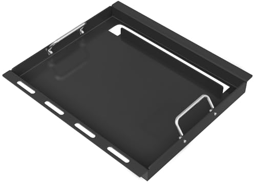 Grilleinsätze in voller Größe für Weber Spirit 200 Series Gasgrills, 7637 Flat Top Grillplatte mit Griffen, Ersatzteil für Weber GS4 Spirit I & II S-210 E-210 E-220, Karbonstahl, Schwarz