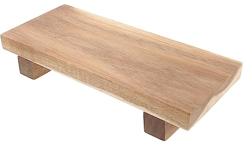 OSALADI Wooden Bathroom Soap Rack Bowl Stand Plant Decorations Wood Soap Tray Wooden Stands for Display Wood Soap Stand Rustic Long Wood Plant Stands Indoor beside Pedestal Table Tray Sink