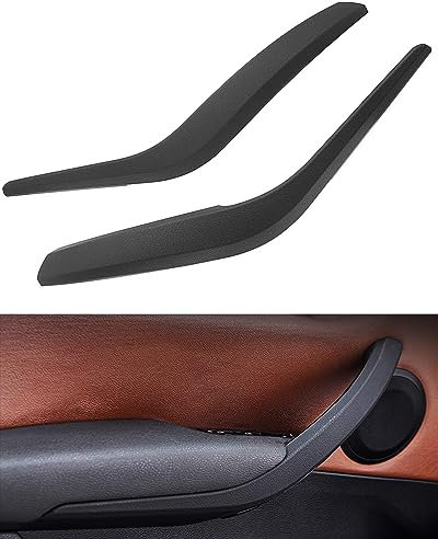 Pour BMW X1 E84 2009-2015 remplacements de couvercle de poignée de porte, côté gauche + côté droit intérieur poignée de porte couvercle support d'accoudoir de porte #51412991775 #51412991776 (Noir)