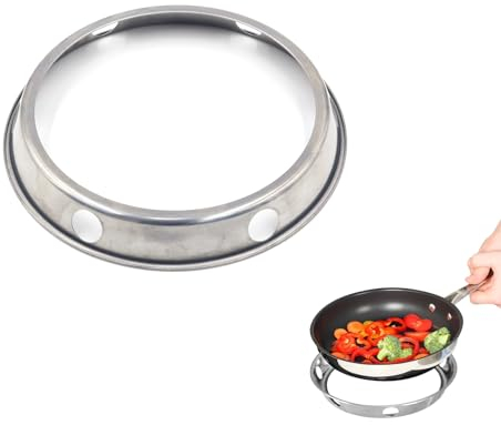 Universal Stove Rack, Stainless Steel Wok Ring, Iron wok Stand Stove Rack Non-Slip, Gas Ring Reducer, Kitchen Supplies Accessories for Gas Stove Hobs Cooker