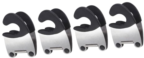 BESTonZON 4 Pièces Porte-Ustensile Noir Porte-Ustensiles Maniques En Silicone Cuillères Noires Porte- Porte-Cuillère Sorcière Multitools Spatule Reste Pot Clip Repose-Cuillère