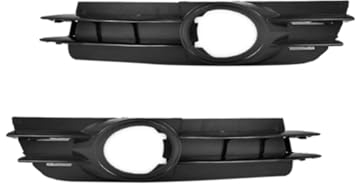 NEGRO 2X Front Nebel Licht Lampe Grill Grille Fit for Audi A6 Und A6 Quattro C6 2005 2006 2007 2008 4F0807681A 4F0807682A Auto-Nebelscheinwerfer-Zierabdeckung