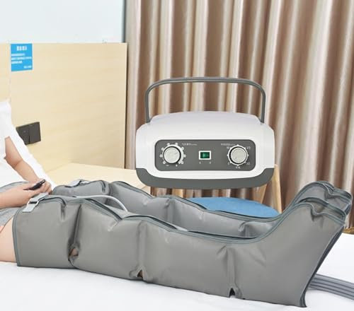 KARFRI Pain Relief Leg Massager, Air Compressor, Pressotherapy Boots, Air Compression Massage for Feet Calf Thigh for Circulation, for Circulation and Muscle Relaxation