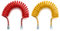 SAMETRUCK Luftwendel Gelb & Rot M18x1,5 Set 4m Druckluftschlauch Spiralschlauch LKW Agrar
