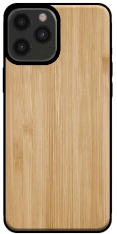 Hülle passend für Smartphonica Handyhülle für iPhone 12 Pro Max in Holz-Optik - Back Cover Bambus Kunstholz Hülle - Braun/Kunstholz;TPU/Back Cover