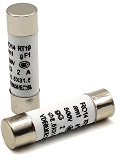 20 piezas R014 8,5x31MM tubo de cerámica de fusión rápida 1A 2A 6A 8A 10A 16A 20A 500V fusible for horno microondas fusible Solar Mini fusible automático(9.5x36.5,4A)