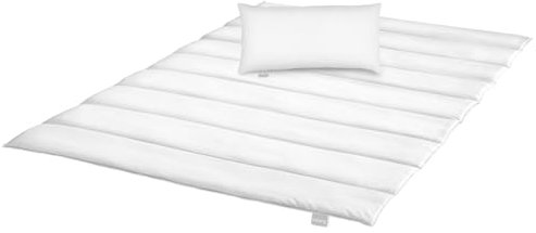 liebling Bettdecke im Set mit Kissen 135 x 200 + Kopfkissen 40 x 80 cm, 4-Jahreszeitendecke, Steppdecke aus 100% Mikrofaser, waschbar, Allergiker geeignet