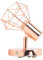 Applique Murale à Bras Pivotant avec Abat-jour Cage Vintage pour Lire ou Travailler, Luminaire Minimaliste en Fer or Rose E14 Inclus, Idéal pour la Décoration Intérieure et