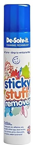 De-Solv It Sticky Stuff Remover - Multi-Surface Adhesive, Gum, and Stain Cleaner, Ideal for Vertical Surfaces, Removes Tar, Tape, Grime, Wax, Crayon, and More Blue - 200ml