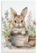 LRXDECOR Aquarellgemälde Häschen Ostern 7, stilvolle ästhetische Leinwand-Wandkunst für einzigartige Heimdekoration, 30 x 45 cm, ungerahmt, 7