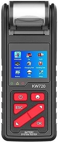 6V 12V 24V Batterietester Analysator Ladekurbeltestgerät for Motorrad PKW LKW Mit Integriertem Drucker