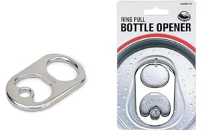 Suck UK Ring Pull Bottle Opener | Pop Art Design | Metal Beer Opener | Gifts for Men | Bar Accessories | Novelty Gifts for Men | Unique Bar Tool | Travel Accessories | Stocking Stuffers | Pocket Size