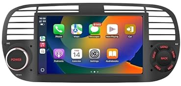 Pantalla automática inalámbrica carPlay Android CarPlay inalámbrico para Apple Android 13 Auto Radio para FIAT 500 para Abarth 2007-2015 con Pantalla Multimedia estéreo(A,1G 32G)