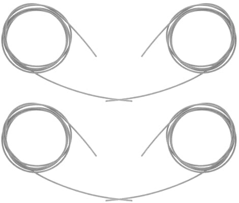 BELLIFFY 4 Piezas 4 Piezas Cuerda de Enhebrado para Aro de Baloncesto de Alta Resistencia 1,8 M Cable de Acero Plastificado y Hebillas de Aluminio para Redes de Baloncesto Interiores y