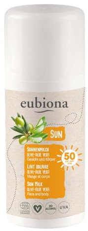 eubiona Sonnenmilch LSF50, Olive-Aloe Vera, 100ml