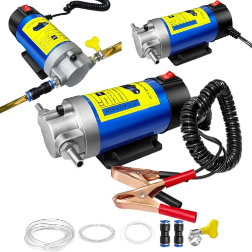 12V 100W Ölabsaugpumpe Kraftstoffpumpe Motoröl-Wechsel Umfüllpumpe Fluid ExtractorGeräuscharm Ausgestattet mit 3 Rohren