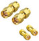 SMA Connector Kit 4PCS|SMA Male to Male & Female to Female Gender Changer Baofeng Antenna Adapter|Gold-Plated Brass Low-Loss|FPV Antenna Adapter for Antenna,Baofeng,Yaesu,IP Camera,FPV,Audio,Radio