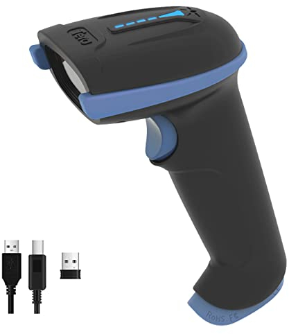 Tera Scanner di codici a barre QR 2D wireless USB cablato 1D 2D lettore di codici a barre senza fili per codici a barre digitali/stampati funziona con Windows Mac Linux, D5100