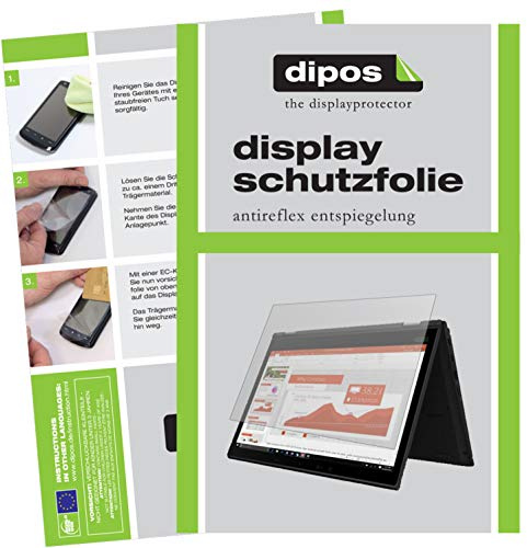 dipos 2x Displayschutzfolie matt für Lenovo Yoga X390 13.3 Zoll | Antireflex, entspiegelnd, passt perfekt, Ultra-Dünn, kratzfest, blasenfrei, Fingerprint-kompatibel, selbstklebend