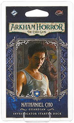 Fantasy Flight Games, Arkham Horror The Card Game: Investigator Starter Deck - Nathaniel Cho Investigator, Card Game, Ages 14+, 1 to 4 Players, 60 to 120 Minutes Playing Time