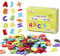 ZazzyKid Magnetbuchstaben und Zahlen für Kinder: 103 Schaumstoffmagnete für die Früherziehung -Kleinkinder Lernen & Spielen - Mathe & Alphabete