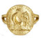 BOBIJOO Jewelry - Bague Chevalière Coq Marianne Or Acier 316L Plaqué Pièce 20 Francs 1914 Liberté Egalité Fraternité - 66 (11 US)