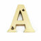 Ironmongery Solutions® House Door Letters A to Z in Polished Brass - Fit To All Types of Door 50mm (A)