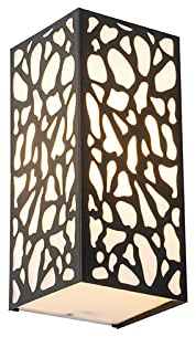 Qazqa classic-antique außen Wandleuchte, Außenlampe, Wandlampe für den Garten - Nicole - Schwarz, max. 20W, Geeignet für LED, 12.4cm, IP44, Rechteckig