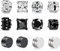 LIUJZZJ 6 Paare Edelstahl Magnet Ohrringe für Herren Damen Mädchen Magnet Ohrstecker Clips Tunnel Ohrclips Ohne Ohrloch Non Piercing Ohrringe Set Schwarz Silberton