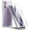 SURITCH für Samsung Galaxy S21 fe 5g Hülle 360°Stoßfest Transparent Front Und Rückenschutz Handyhülle TPU Bumper Eingebautem Displayschutz Schutzhülle für Samsung S21 FE 6,4 Zoll-Transparent